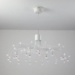 Lampada a sospensione Nordic Creative Lampada da soffitto bianca naturale 30 luci