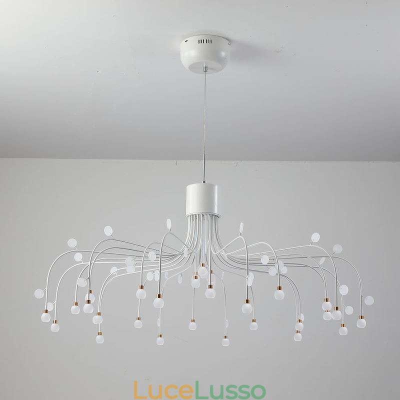 Lampada a sospensione Nordic Creative Lampada da soffitto bianca naturale 30 luci