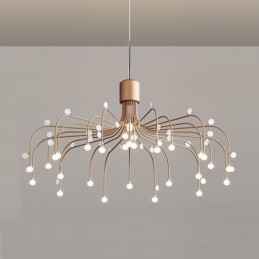 Lampada a sospensione Nordic Creative Lampada da soffitto bianca naturale 30 luci