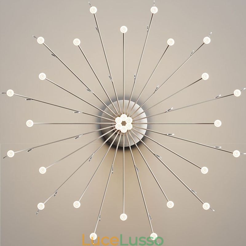 Lampada a sospensione Nordic Creative Lampada da soffitto bianca naturale 30 luci