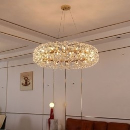 Lampada a sospensione moderna minimalista in ferro battuto circolare a forma di fiore di sole