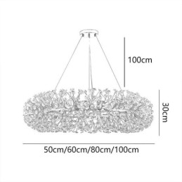 Lampada a sospensione moderna minimalista in ferro battuto circolare a forma di fiore di sole