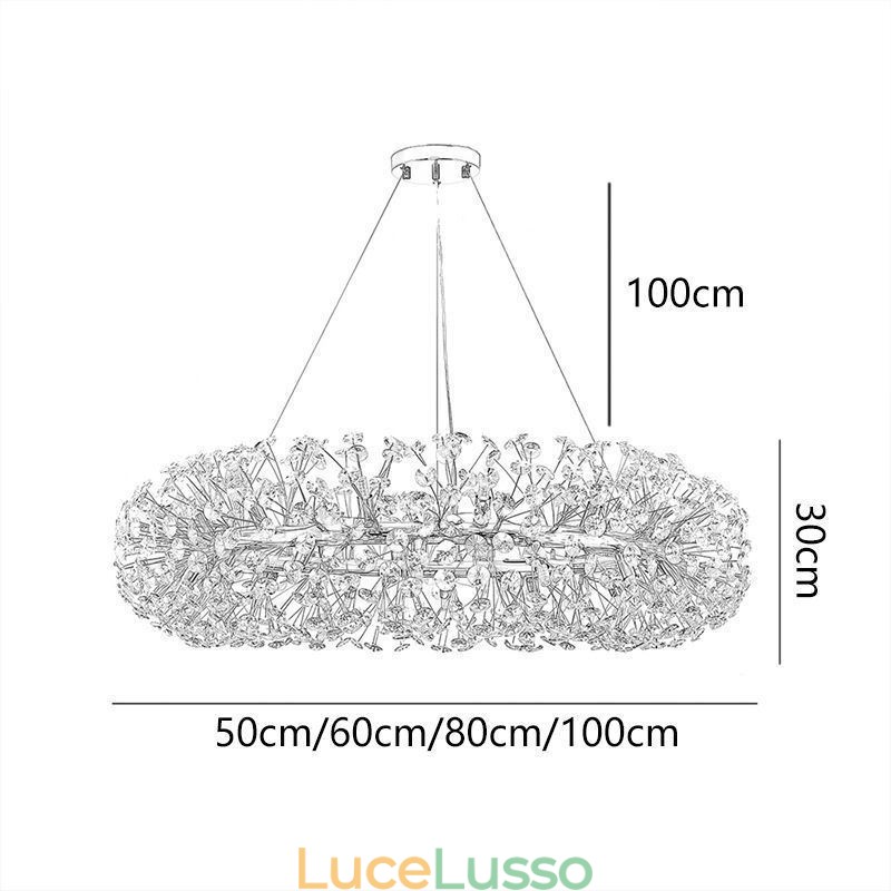 Lampada a sospensione moderna minimalista in ferro battuto circolare a forma di fiore di sole