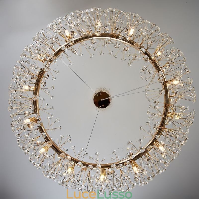 Lampada a sospensione moderna minimalista in ferro battuto circolare a forma di fiore di sole