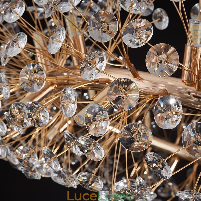 Lampada a sospensione moderna minimalista in ferro battuto circolare a forma di fiore di sole