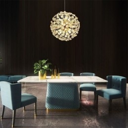Lampada da soffitto moderna minimalista in ferro galvanizzato a forma di fiore di sole