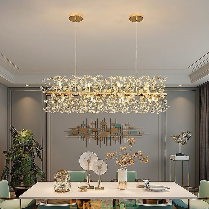 Lampada a sospensione con striscia galvanica, lampada da soffitto in ferro battuto a forma di fiore di sole