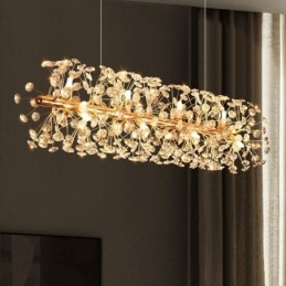Lampada a sospensione con striscia galvanica, lampada da soffitto in ferro battuto a forma di fiore di sole
