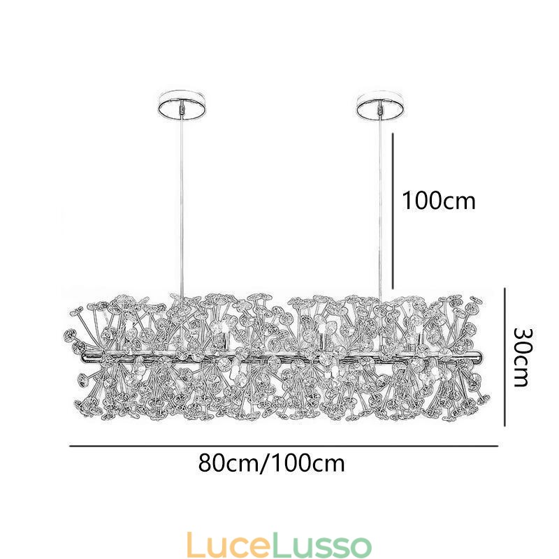 Lampada a sospensione con striscia galvanica, lampada da soffitto in ferro battuto a forma di fiore di sole