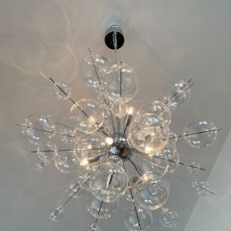 Lampada a sospensione moderna Lampada da soffitto in vetro a bolle minimalista
