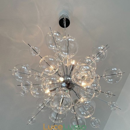 Lampada a sospensione moderna Lampada da soffitto in vetro a bolle minimalista Lampada a sospensione moderna Lampada da soffitto in vetro a bolle minimalista