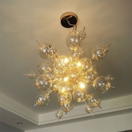 Lampada a sospensione moderna Lampada da soffitto in vetro a bolle minimalista