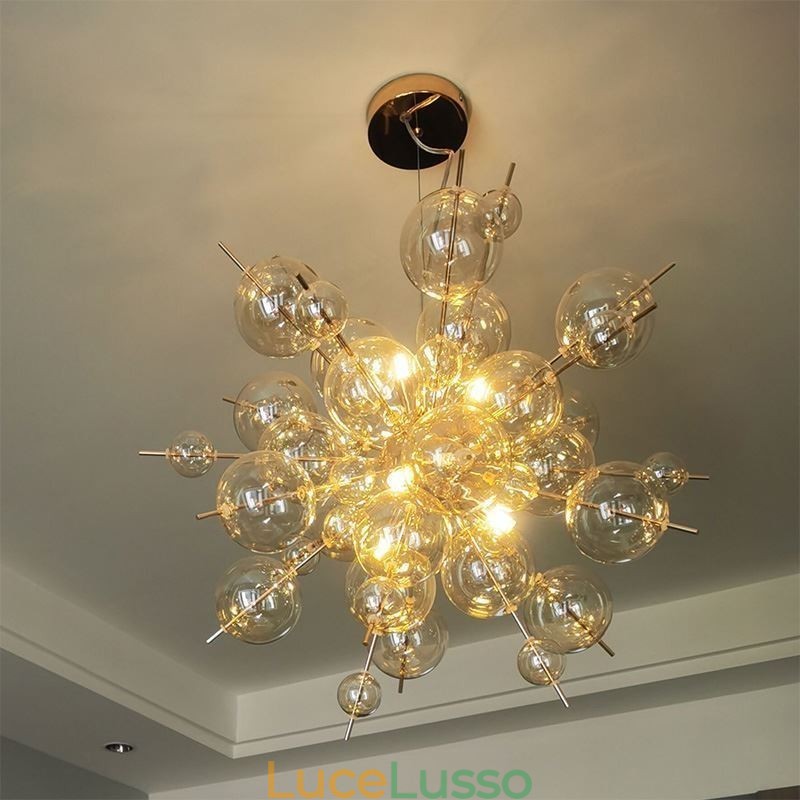 Lampada a sospensione moderna Lampada da soffitto in vetro a bolle minimalista