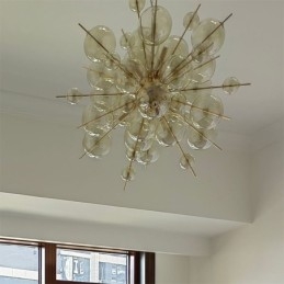 Lampada a sospensione moderna Lampada da soffitto in vetro a bolle minimalista