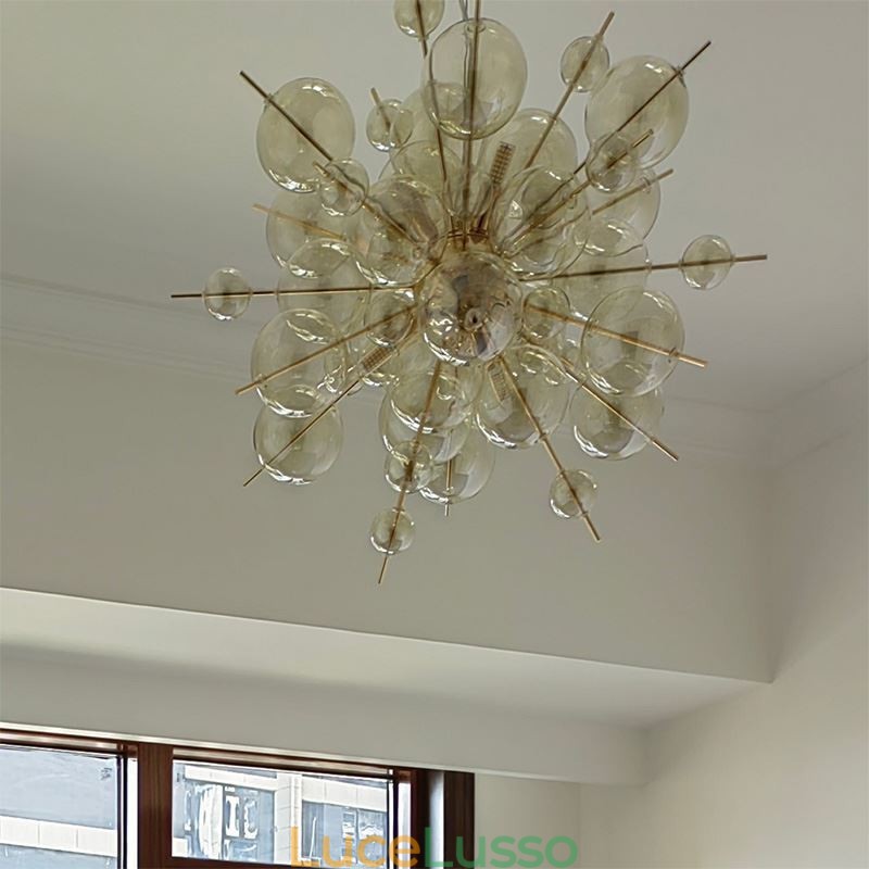 Lampada a sospensione moderna Lampada da soffitto in vetro a bolle minimalista