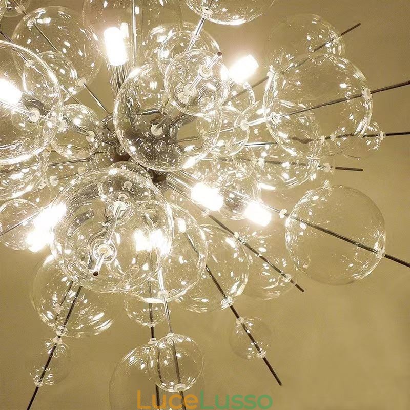 Lampada a sospensione moderna Lampada da soffitto in vetro a bolle minimalista