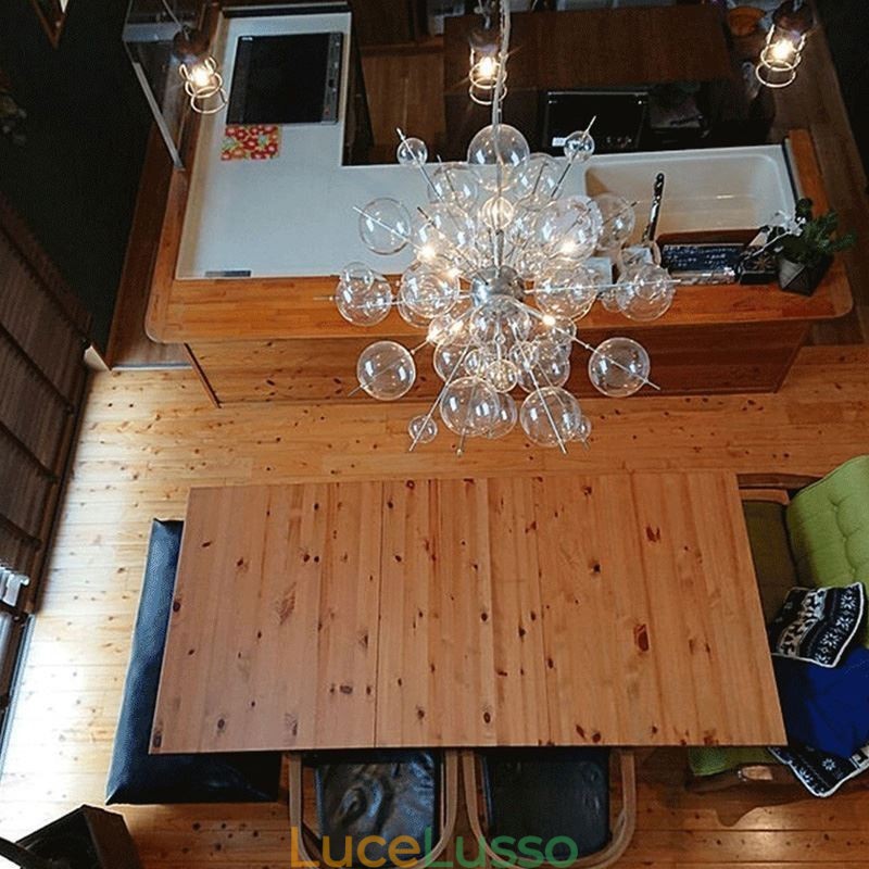Lampada a sospensione moderna Lampada da soffitto in vetro a bolle minimalista