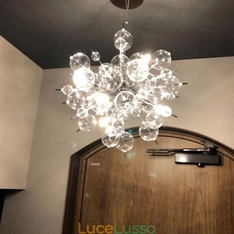 Lampada a sospensione moderna Lampada da soffitto in vetro a bolle minimalista
