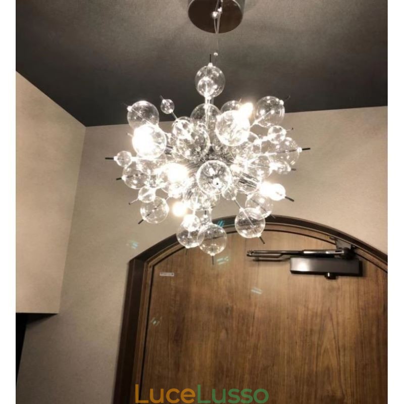 Lampada a sospensione moderna Lampada da soffitto in vetro a bolle minimalista
