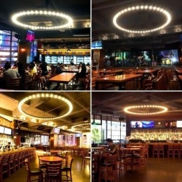 Lampada a sospensione americana, lampada da soffitto con decorazione in ferro battuto retrò