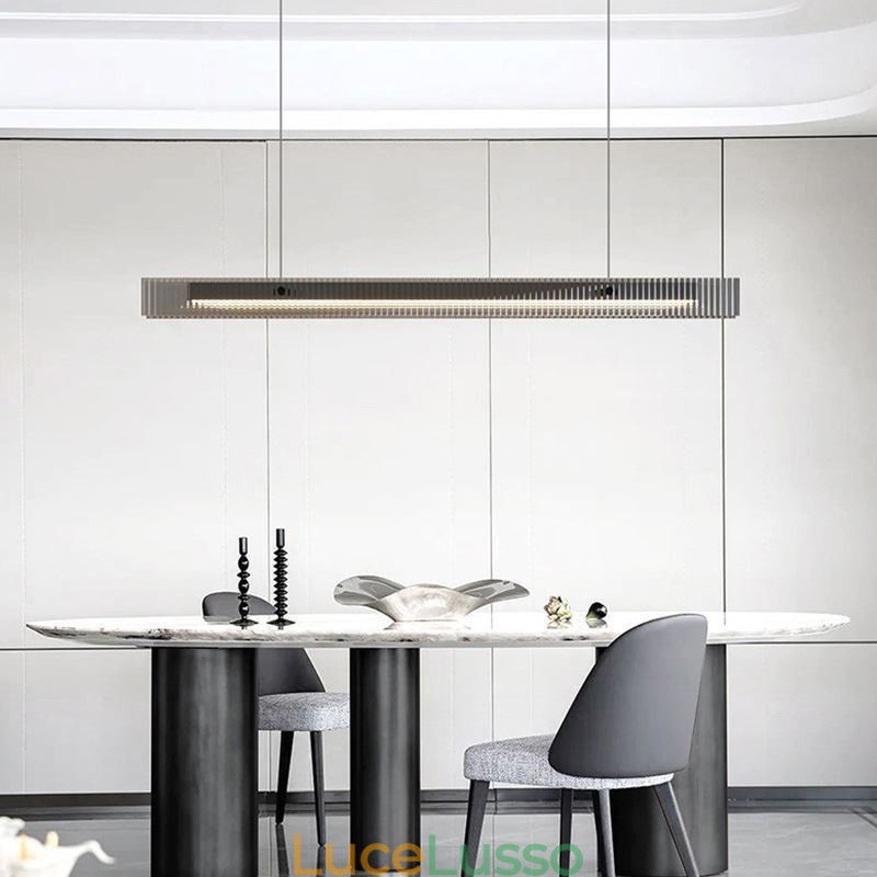 Lampada a sospensione 100CM Lampada da soffitto in vetro dimmerabile con telecomando