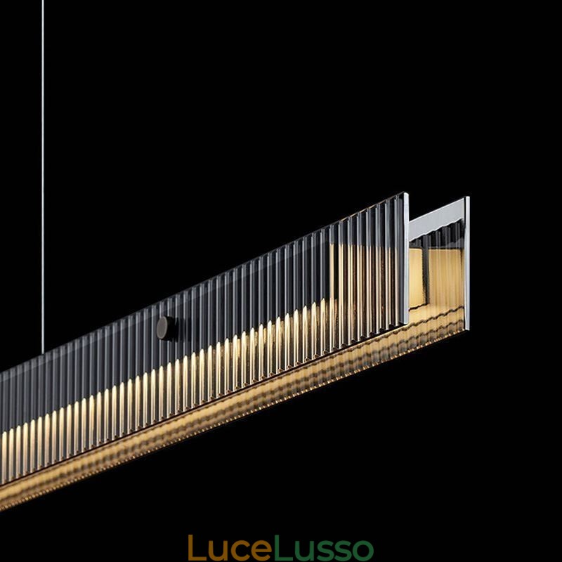 Lampada a sospensione 100CM Lampada da soffitto in vetro dimmerabile con telecomando
