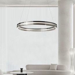 Lampada a sospensione 60 80CM Cerchio Lampade da soffitto in vetro Dimmerazione tricromatica
