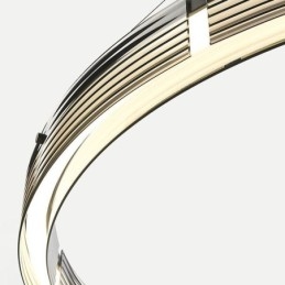 Lampada a sospensione 60 80CM Cerchio Lampade da soffitto in vetro Dimmerazione tricromatica