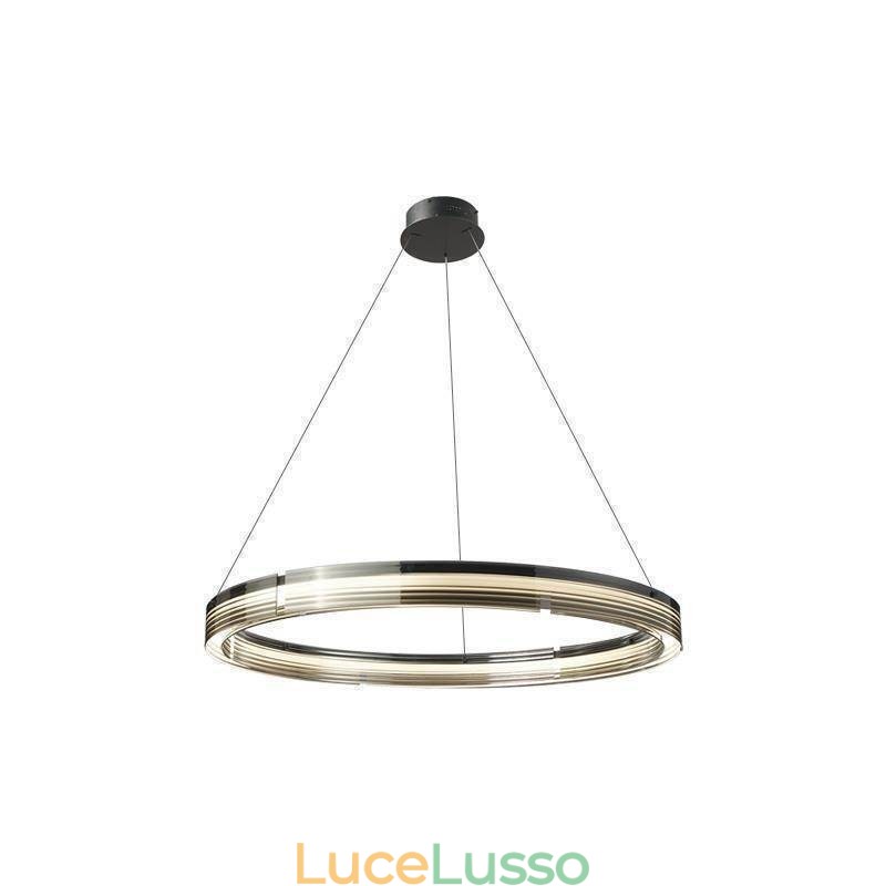 Lampada a sospensione 60 80CM Cerchio Lampade da soffitto in vetro Dimmerazione tricromatica