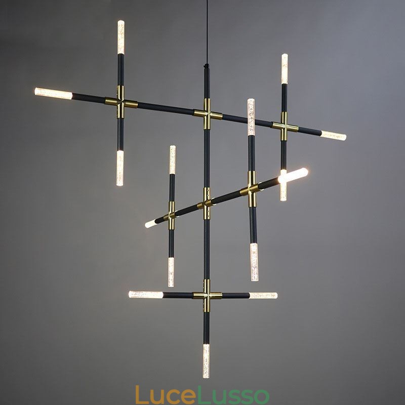 Lampada a sospensione con giunzione, luce da soffitto creativa, luce bianca calda, lampada combinata fai da te