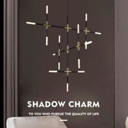 Lampada a sospensione con giunzione, luce da soffitto creativa, luce bianca calda, lampada combinata fai da te
