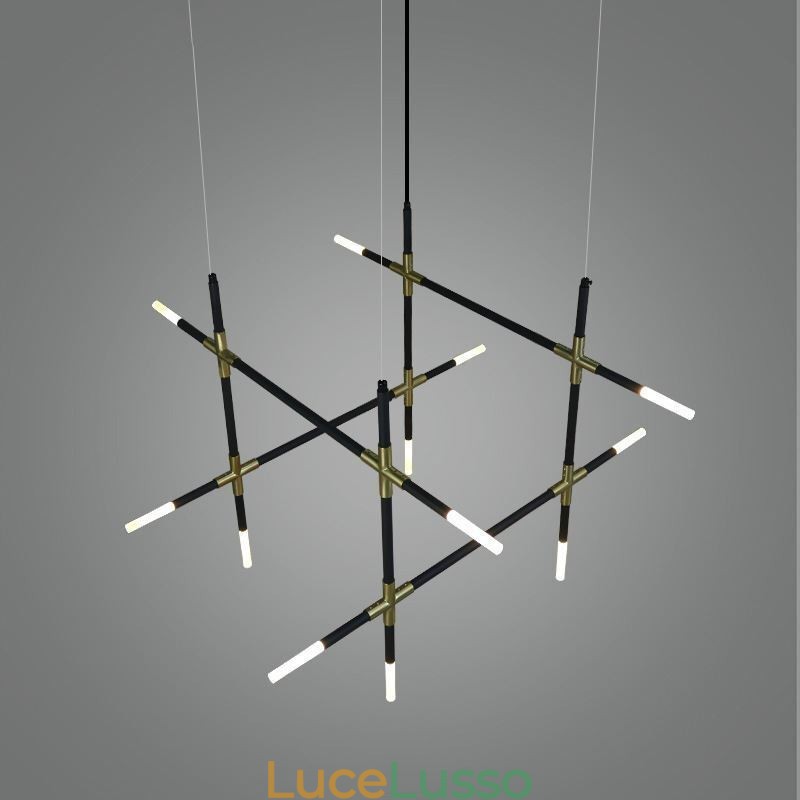 Lampada a sospensione con giunzione, luce da soffitto creativa, luce bianca calda, lampada combinata fai da te