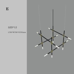 Lampada a sospensione con giunzione, luce da soffitto creativa, luce bianca calda, lampada combinata fai da te
