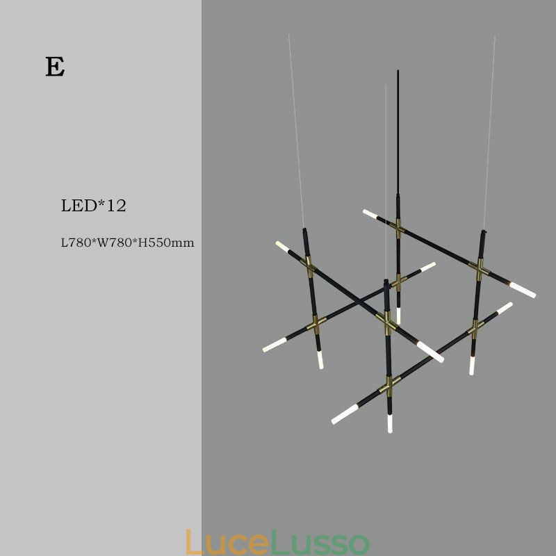Lampada a sospensione con giunzione, luce da soffitto creativa, luce bianca calda, lampada combinata fai da te