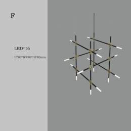Lampada a sospensione con giunzione, luce da soffitto creativa, luce bianca calda, lampada combinata fai da te
