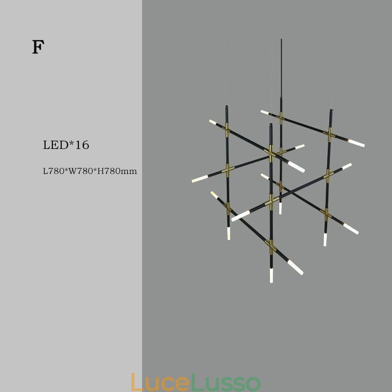 Lampada a sospensione con giunzione, luce da soffitto creativa, luce bianca calda, lampada combinata fai da te