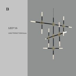 Lampada a sospensione con giunzione, luce da soffitto creativa, luce bianca calda, lampada combinata fai da te