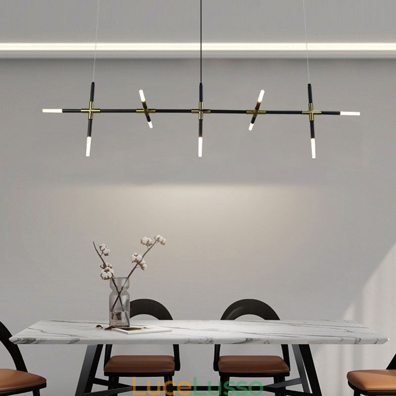 Semplice lampada a sospensione creativa con giunzione, luce da soffitto bianca calda, lampada combinata fai da te