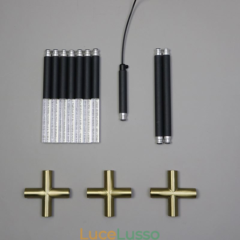 Semplice lampada a sospensione creativa con giunzione, luce da soffitto bianca calda, lampada combinata fai da te