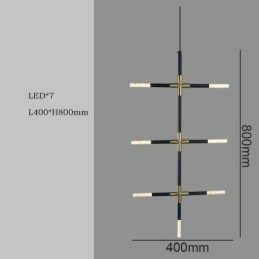 Semplice lampada a sospensione creativa con giunzione, luce da soffitto bianca calda, lampada combinata fai da te