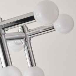 Lampada a sospensione semplice in ferro battuto con fagioli magici e molecola, lampada da soffitto