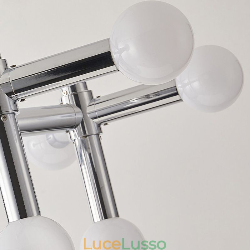 Lampada a sospensione semplice in ferro battuto con fagioli magici e molecola, lampada da soffitto