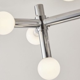 Lampada a sospensione semplice in ferro battuto con fagioli magici e molecola, lampada da soffitto