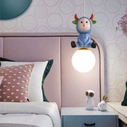 Lampada a sospensione moderna minimalista G9 in ferro battuto coniglio vitello resina lampada da soffitto