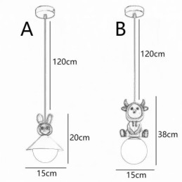 Lampada a sospensione moderna minimalista G9 in ferro battuto coniglio vitello resina lampada da soffitto