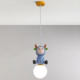 Lampada a sospensione moderna minimalista G9 in ferro battuto coniglio vitello resina lampada da soffitto