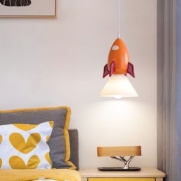 Lampada a sospensione minimalista in ferro battuto Moon Landing Piccola lampada da soffitto