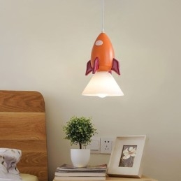 Lampada a sospensione minimalista in ferro battuto Moon Landing Piccola lampada da soffitto