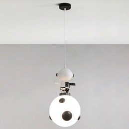 Lampada a sospensione minimalista in ferro battuto Moon Landing Piccola lampada da soffitto