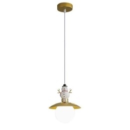 Moderna lampada a sospensione semplice G9 in ferro battuto e resina pupazzo di neve lampada da soffitto
